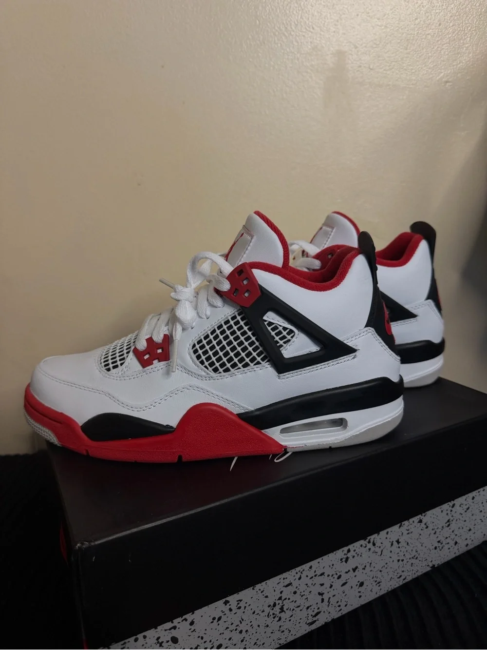 Jordan Air Jordan 4 Retro (GS) Box Label - Black and White